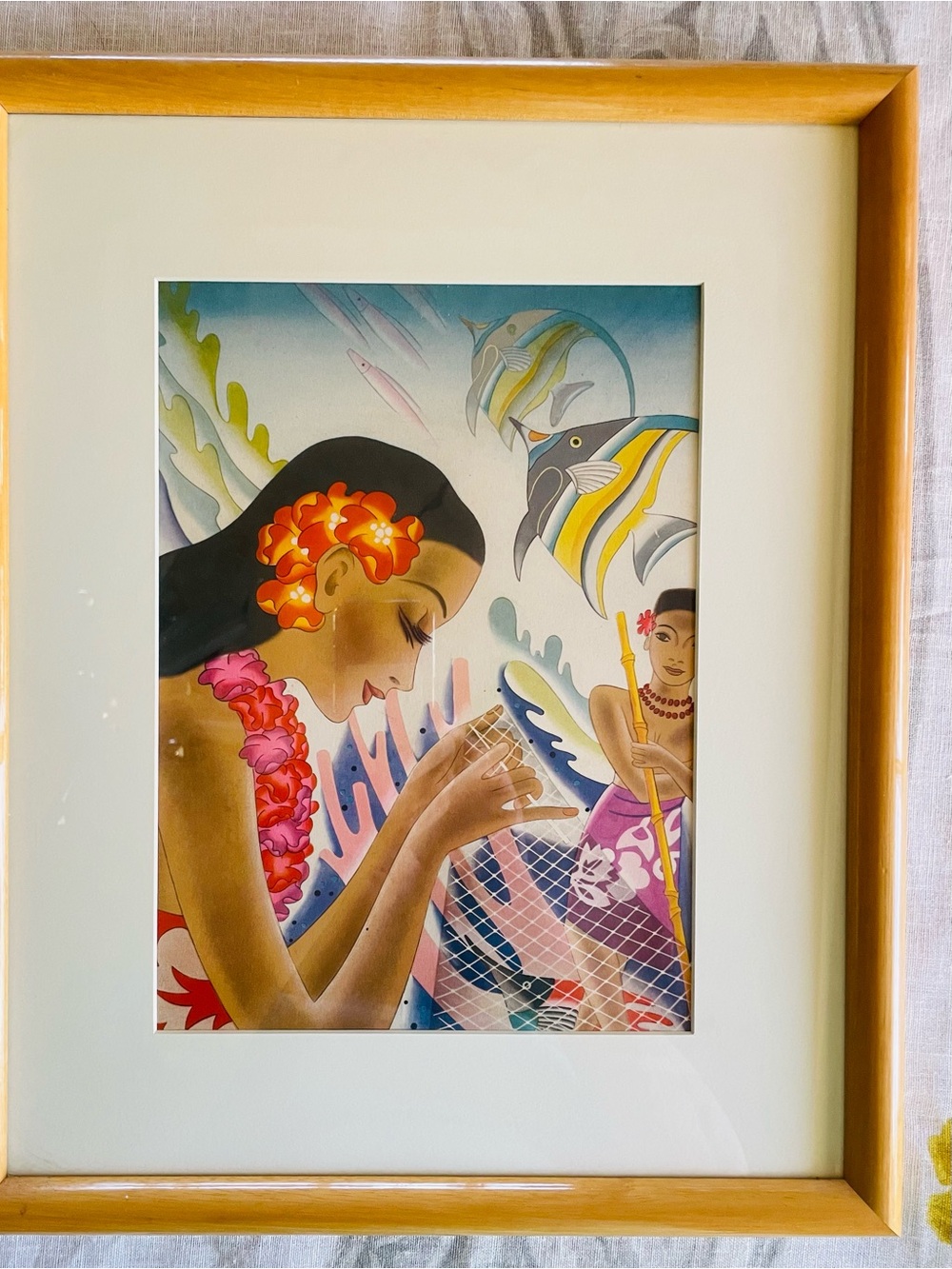 Framed Hawaiian Cruise Ship Menu